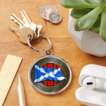 Clan Baird Tartan Knot & Flag
