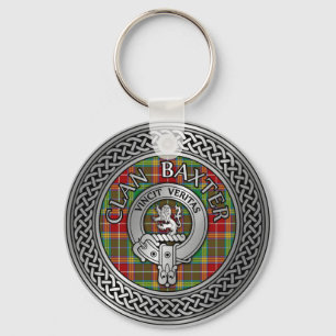 Chaveiro Clan Baxter Crest & Tartan Knot