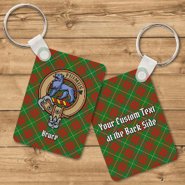 Chaveiro Clan Bruce Crest sobre caçar Tartan