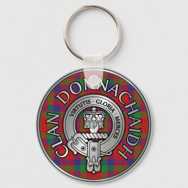 Chaveiro Clan Donnachaidh | Robertson Crest & Tartan (Frente)
