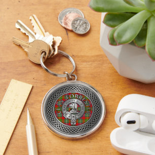 Chaveiro Clan Forrester Foster Crest & Tartan Knot