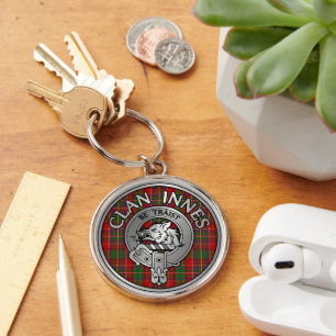 Chaveiro Clan Innes Crest & Tartan
