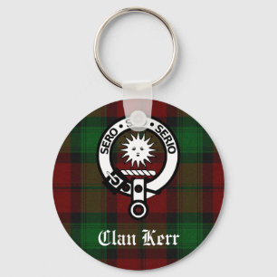 Chaveiro Clan Kerr Crest Crachá Tartan