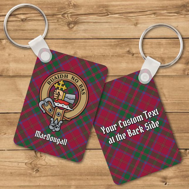 Chaveiro Clan MacDougall Crest sobre Tartan (Criador carregado)