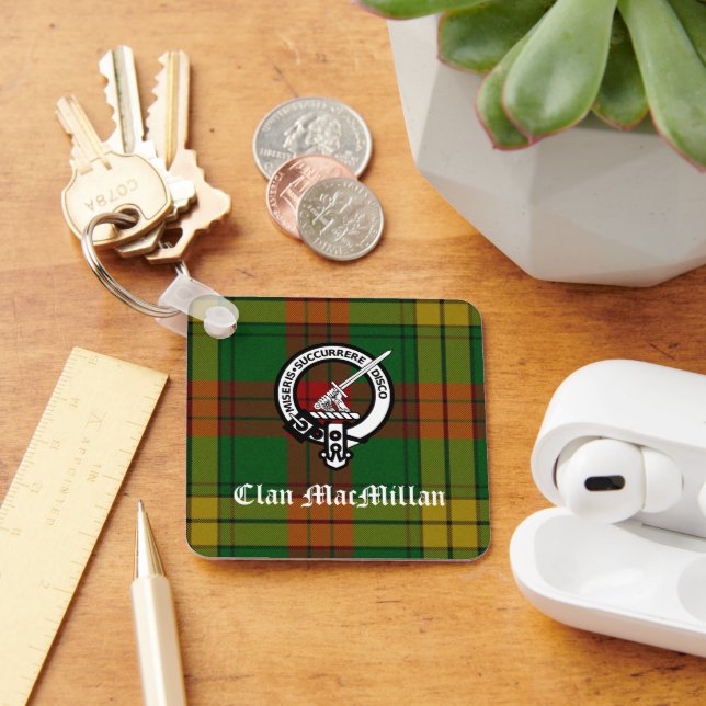 Chaveiro Clan MacMillan Crest Crachá e Tartan (Mesa)