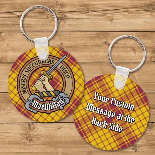 Chaveiro Clan MacMillan Crest over Dress Tartan (Criador carregado)