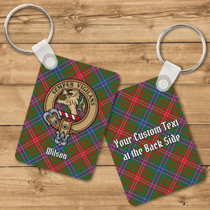 Chaveiro Clan Wilson Crest sobre Tartan Moderno