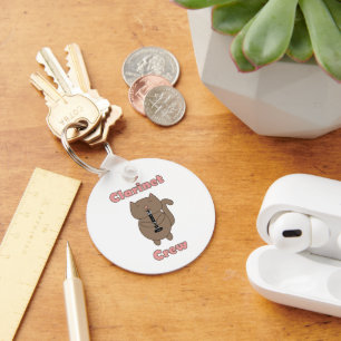 Chaveiro Clarinet Crew Cat Engraçado