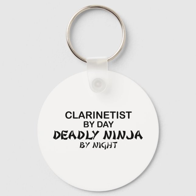 Chaveiro Clarinetista Deadly Ninja por Noite (Frente)