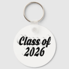 Chaveiro Class of 2026 black text graduation 