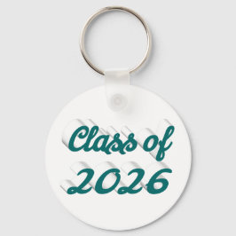 Chaveiro Class of 2026 green script  graduation 