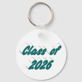 Chaveiro Class of 2026 green typography   graduation 