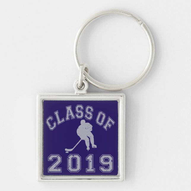 Chaveiro Classe 2019 do hóquei - cinza 2 (Frente)