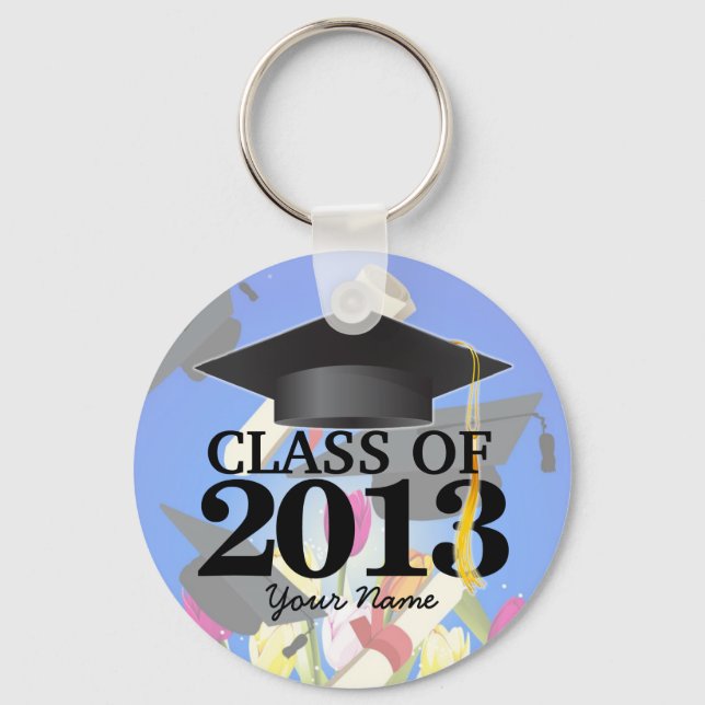 Chaveiro Classe de 2013 Graduation Key-Chain Blue (Frente)