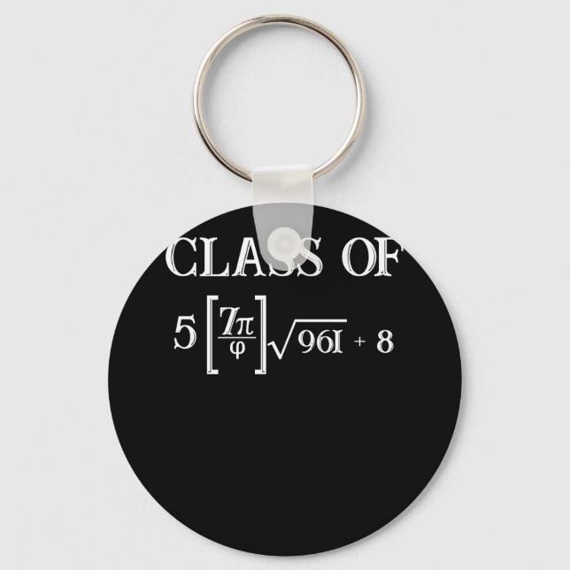 Chaveiro Classe de 2023 Math Pi 8.º Graduação (Frente)
