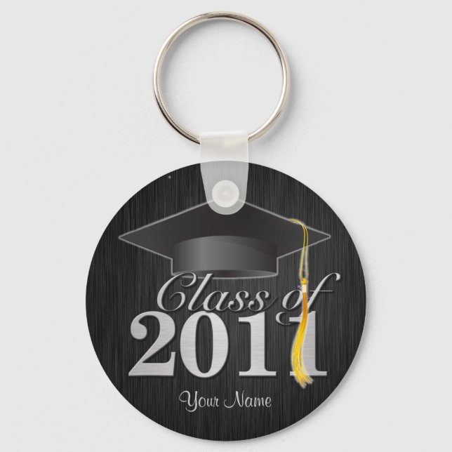 Chaveiro Classe de cadeia-chave de graduação de 2011 (preto (Frente)
