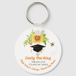 Chaveiro Classe de Graduação de Congratulação da Flor Flora