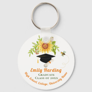 Chaveiro Classe de Graduação de Congratulação da Flor Flora