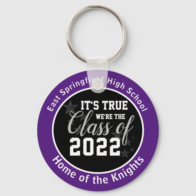 Chaveiro Classe de Segundo grau Roxo Personalizado de 2022 (Frente)