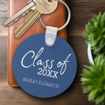 Chaveiro Classe do ano - Script moderno - Festa de formatur<br><div class="desc">Adicione qualquer ano a esta design. Isto pode ser usado para qualquer formando ou reunião - segundo grau,  faculdade,  escola de formando,  enfermagem,  escola de medicina ou mesmo escola de comércio.</div>