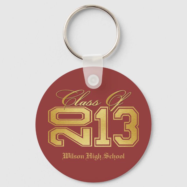 Chaveiro Classe Elegante Vermelha e Dourada de 2013 (Frente)