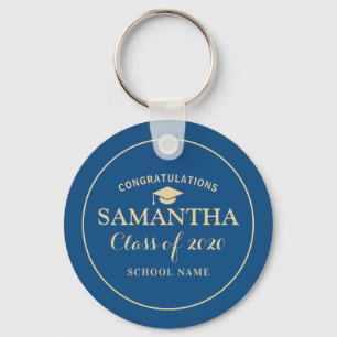 Chaveiro Classe personalizada de luz solar azul de graduaç