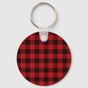 Chaveiro Classic red and black plaid pattern