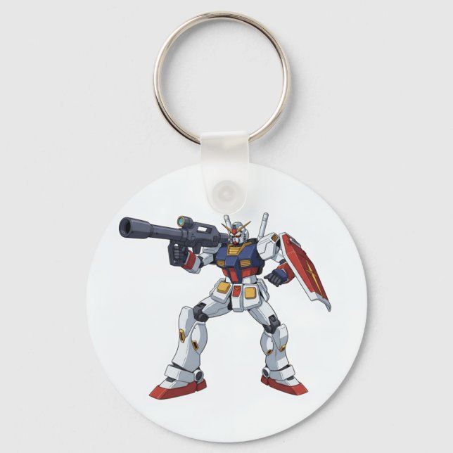 Chaveiro Classic Retro RX-78-2 Gundam Mecha Anime Illustrat (Frente)