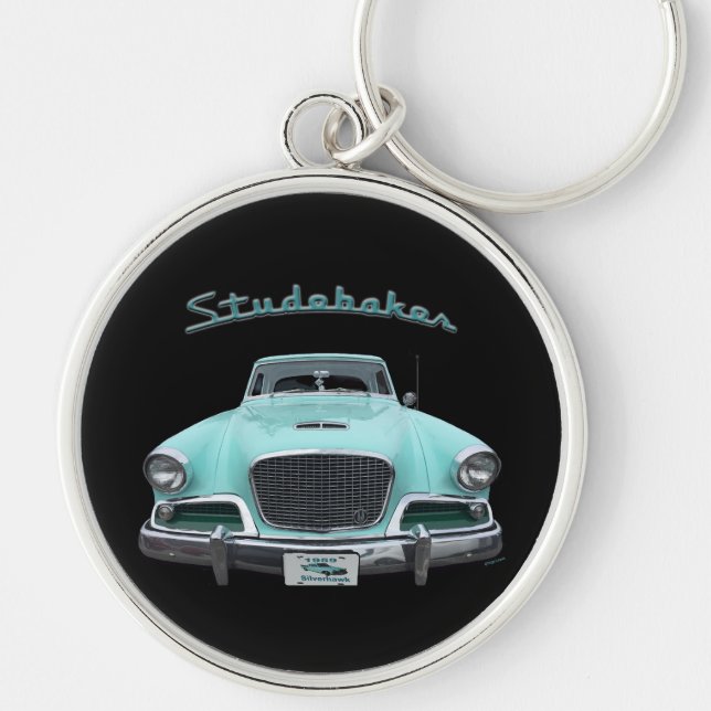 Chaveiro Classic Vintage Studebaker Silver Hawk 1959 Car (Frente)
