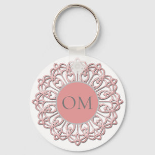 Chaveiro Clássico Blush Pink Mandala OM