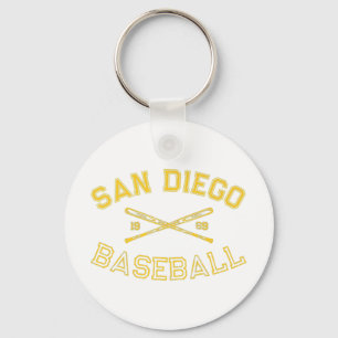 Chaveiro Clássico Fã de Beisebol de San Diego Califórnia Re