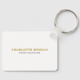 Chaveiro Clássico Minimalista Profissional Cor Dourada