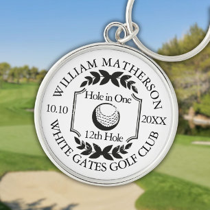 Chaveiro Clássico Personalizado de Golfe Hole in One