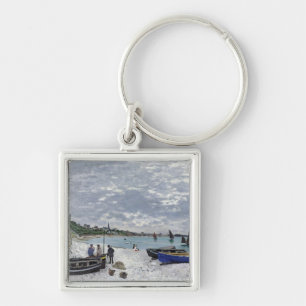 Chaveiro Claude Monet a praia em Sainte-Adresse