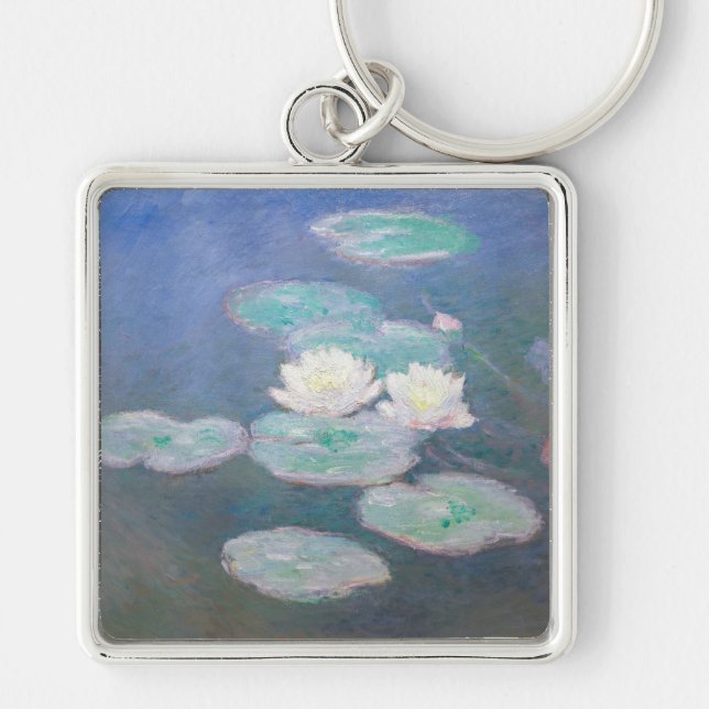 Chaveiro Claude Monet - Nenúfares, Efeito da Noite (Frente)