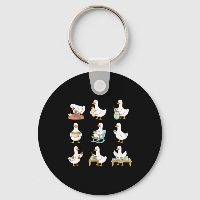 Chaveiro Clay Whisperer T Er Ceramic Silly Goose Making Tte (Frente)