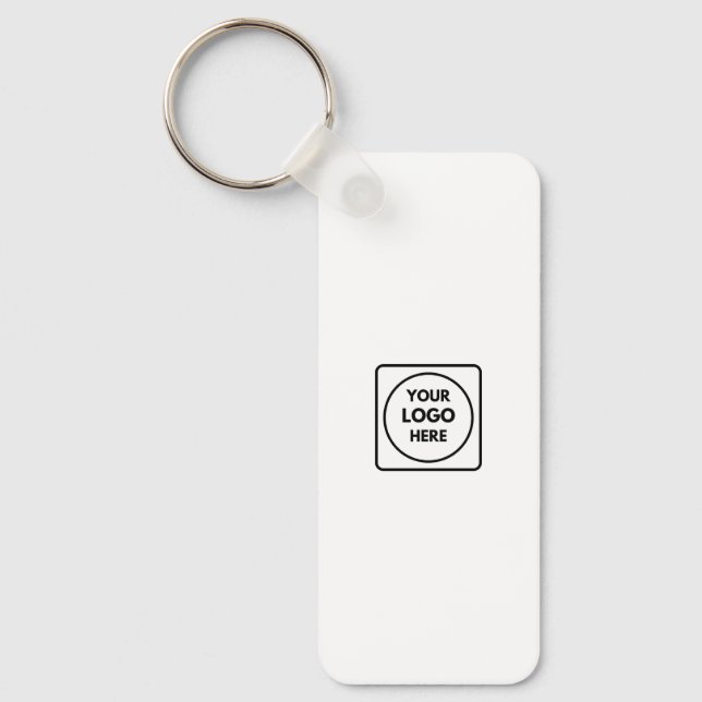 Chaveiro Clean Business Logo QR Code Horizontal Keychains (Frente)