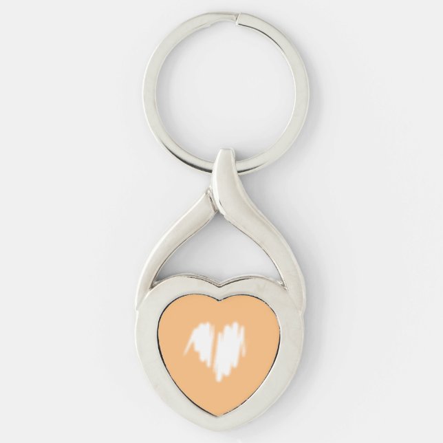 Chaveiro Clean Monocrome Modern Classy Vibe Love Heart (Frente)