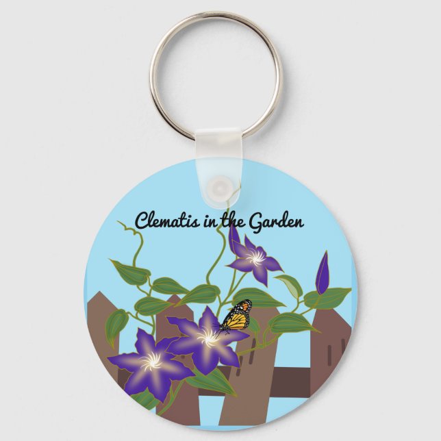 Chaveiro Clematis Vine no Jardim (Frente)