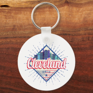 Chaveiro Cleveland Ohio EUA Skyline Vintage EUA