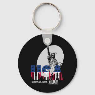 Chaveiro Clic Caminhão Antigo Bandeira Americana 4 De Julho