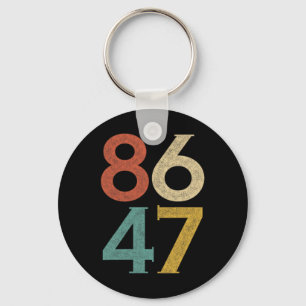 Chaveiro Clic Estilo Vintage anos 80 86 47 Anti Trump