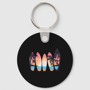 Chaveiro Clic Vintage Retro Surfista Surfando Prancha de Su