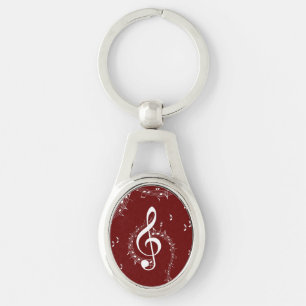 Chaveiro Climactic G Clef Music Red
