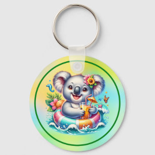 Chaveiro Clipart de sublimação de coala de verão-97702