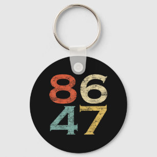 Chaveiro Clique em Estilo de Vintage 86 47 Anti Trump