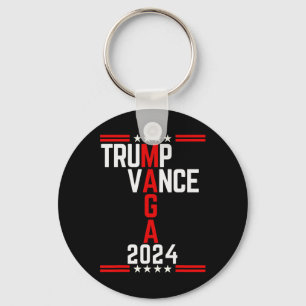 Chaveiro Clique em Trump Vance 2024 Retro Stripe Trump Jd V