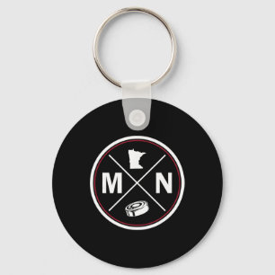 Chaveiro Clique Minnesota Hockey Mn Esquema