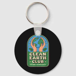 Chaveiro Clube da terra limpa - emblema ambiental para cria