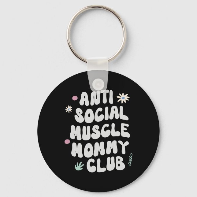 Chaveiro Clube de Ginástica da Mamãe com Músculo Anti Socia (Frente)